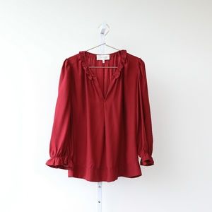 The Great Red Silk Top